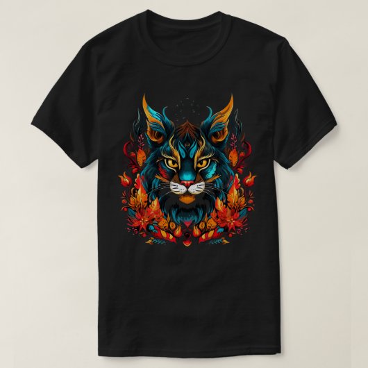 ボブキャットハロウィーン Tシャツ (デザイン正面)
