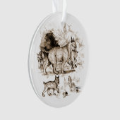 ボブキャットファミリー オーナメント (正面)