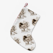 ボブキャットファミリー スモールクリスマスストッキング (正面 (吊り時))