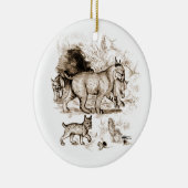 ボブキャットファミリー セラミックオーナメント (右)