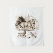 ボブキャットファミリー タペストリー (正面)