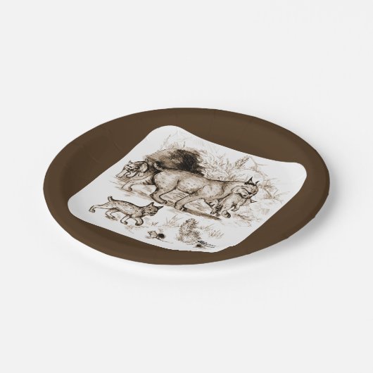 ボブキャットファミリー ペーパープレート (アングル)