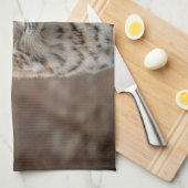 ボブキャットポートレート キッチンタオル (四つ折り)