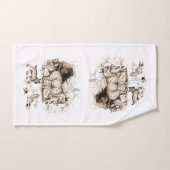 ボブキャット家族 バスタオルセット (ハンドタオル)