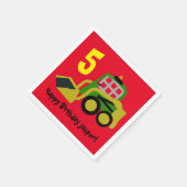 ボブキャット掘削機 スタンダードカクテルナプキン (角)