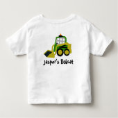 ボブキャット掘削機 トドラーTシャツ (裏面)