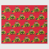 ボブキャット掘削機 ラッピングペーパー (フラット)