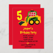 ボブキャット掘削機 招待状 (正面/裏面)