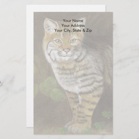 ボブキャット 便箋 (正面/裏面)