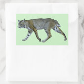 ボブキャット 長方形シール (バッグ)