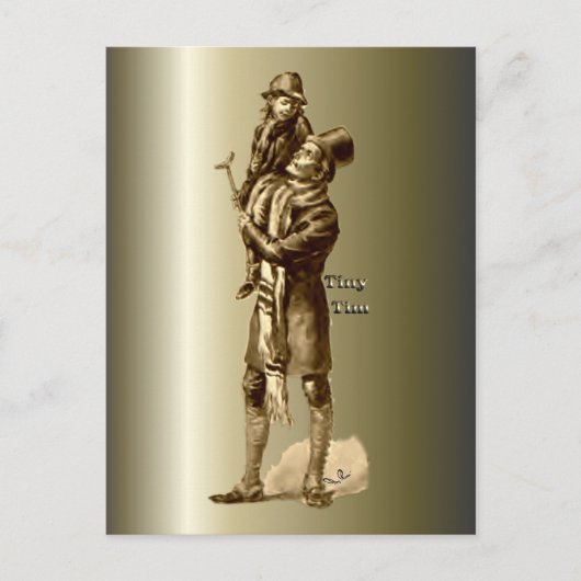 ボブクラチットとティムクリスマスカロル シーズンポストカード (正面)