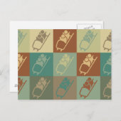 ボブスレアポップ・アートのート ポストカード (正面/裏面)