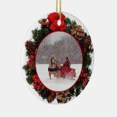 ボブスレーの乗車のオーナメント セラミックオーナメント (右)