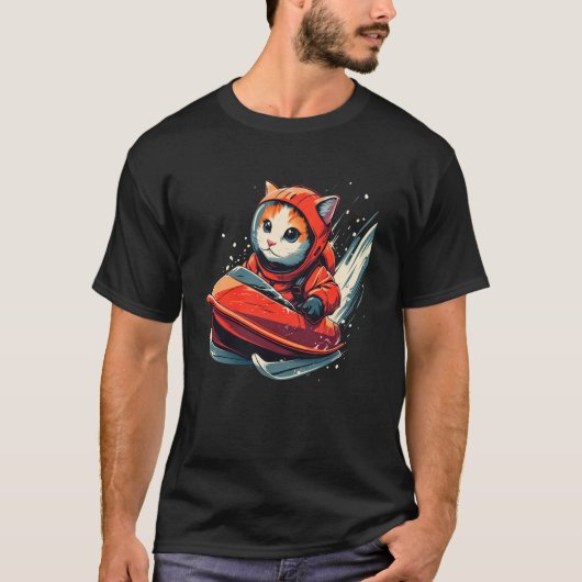 ボブスレーの猫 Tシャツ (正面)