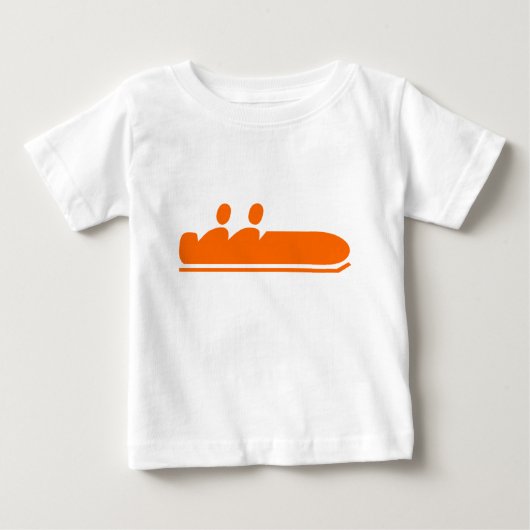 ボブスレー – オレンジ ベビーTシャツ (正面)