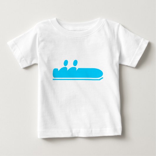 ボブスレー – スカイブルー ベビーTシャツ (正面)