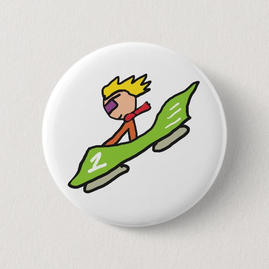 ボブスレー 缶バッジ (正面)