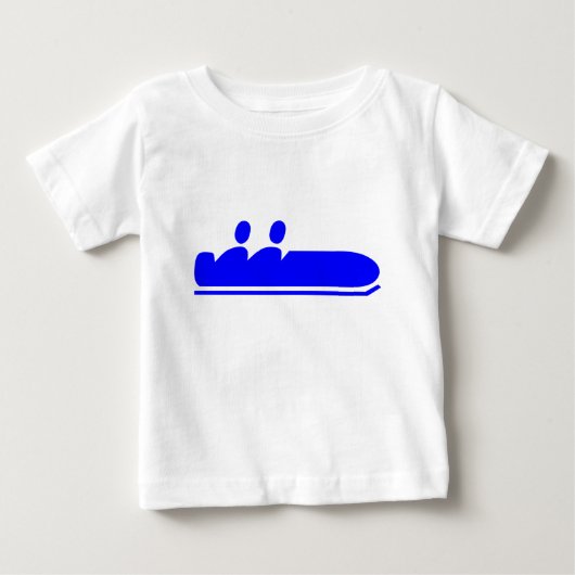 ボブスレー – 青 ベビーTシャツ (正面)