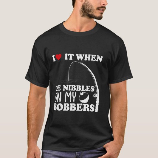 ボブバーに噛み付くのが好き ルーズなフィッシングL Tシャツ (正面)
