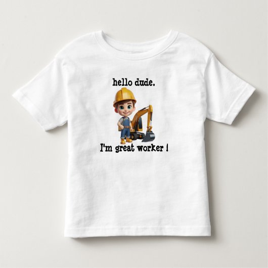 ボブビルダーhello dude建築 トドラーTシャツ (正面)