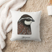 ボブホワイトウズラ頭 クッション (ブランケット)