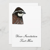 ボブホワイトウズラ頭 招待状 (正面/裏面)