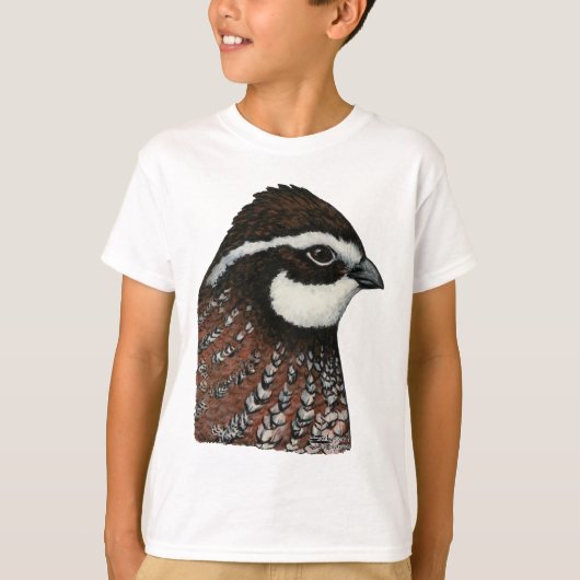 ボブホワイトウズラ頭 Tシャツ (正面)
