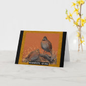 ボブホワイトウワイル(ジョージア、ミズーリおよびテネシー) カード (黄色い花)