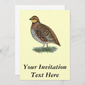 ボブホワイトウワールヘン 招待状 (正面/裏面)