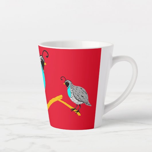 ボブホワイトブルーのスロートウズイルサンダー_コーブ カフェラテマグ (右)