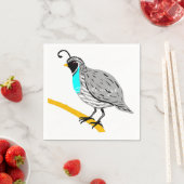 ボブホワイトブルーのスロートウズイルサンダー_コーブ スタンダードカクテルナプキン (インサイチュ)