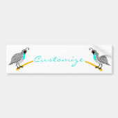 ボブホワイトブルーのスロートウズイルサンダー_コーブ バンパーステッカー (正面)