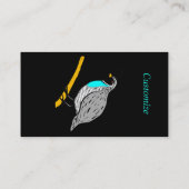 ボブホワイトブルースロートのウズラの雷_コーブ 名刺 (裏面)