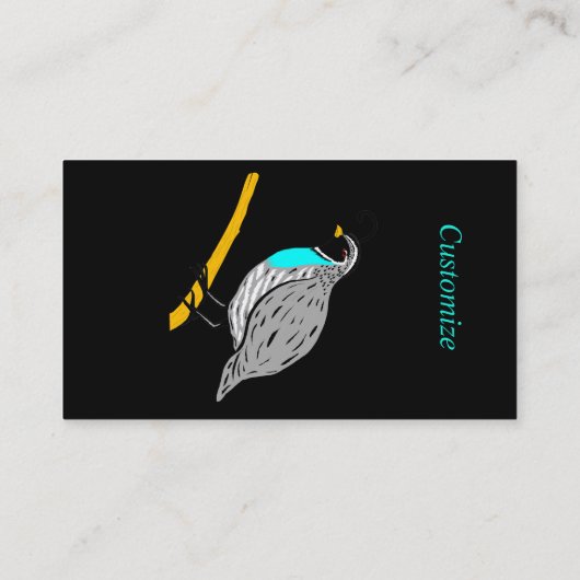 ボブホワイトブルースロートのウズラの雷_コーブ 名刺 (裏面)