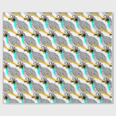 ボブホワイトブルースロートウズラサンダーコーブ ラッピングペーパー (フラット)