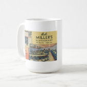 ボブミラーのレストランのルート66の郵便はがきのマグ コーヒーマグカップ (正面左)