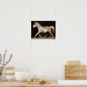 ボブラングリシュバシュキールカーリーホーススタリオン歩く ポスター (キッチン)