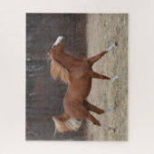 ボブラングリシュ |オ絵を描バーランニングホース ジグソーパズル (縦)