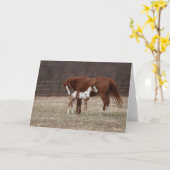 ボブラングリシュ |クォーターホースマーレと絵を描フォール カード (黄色い花)