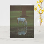 ボブラングリシュ |グレー・アラブ牧草の水反射 カード (黄色い花)