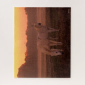 ボブラングリシュ |二頭の灰色のアラブの馬が立っている ジグソーパズル (縦)