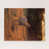 ボブラングリシュ |日没に立つ灰色のアラブ ジグソーパズル (横)