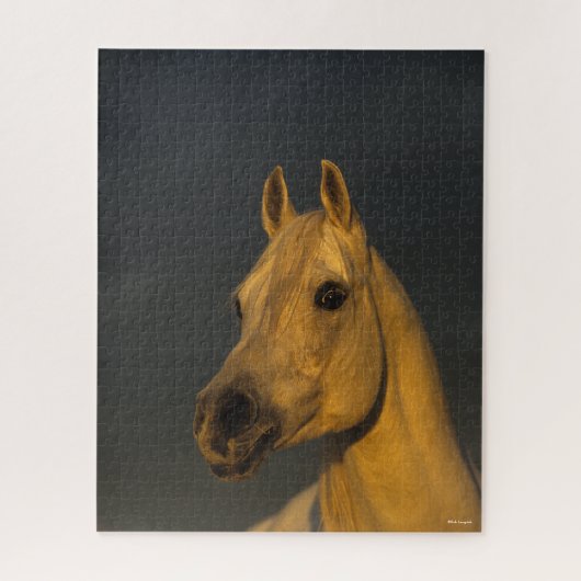 ボブラングリシュ |日没のアラブのグレーヘッドショット ジグソーパズル (縦)