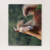 ボブラングリシュ |栗のアラブスタリオンヘッドショット ジグソーパズル (縦)