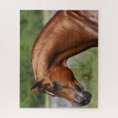 ボブラングリシュ |栗のアラブスタリオンヘッドショット ジグソーパズル (縦)