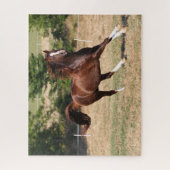 ボブラングリシュ |栗アラブスタリオンランニングの3 ジグソーパズル (縦)