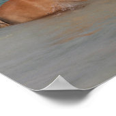 ボブラングリシュ 海で泳ぐハフリンガー馬|海で泳ぐ馬 ポスター (角)