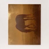 ボブラングリシュ |馬の放牧の日の出 ジグソーパズル (縦)