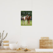 ボブラングリシュ | 2つのスポーツホースフォール立ち ポスター (キッチン)