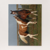 ボブラングリシュ | 2頭の絵を描馬が一緒に遊なる ジグソーパズル (縦)